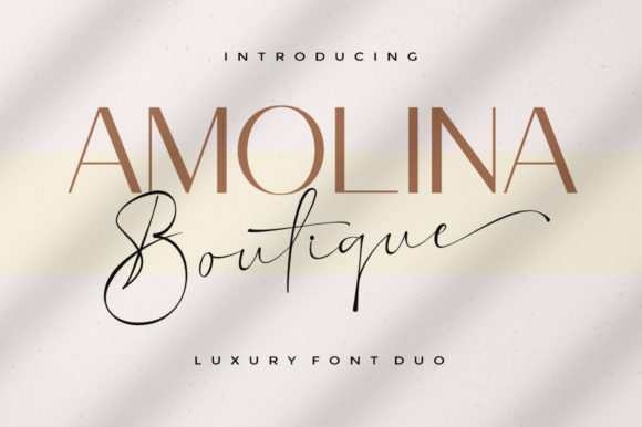 Amolina Boutique: Elevating Designs with Duo Font Versatility
