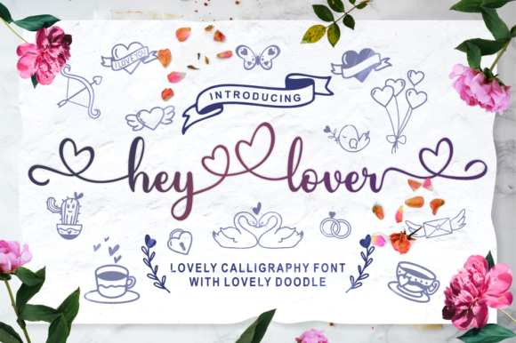 Hey Lover: Elevate Your Designs with Romantic Script Typography