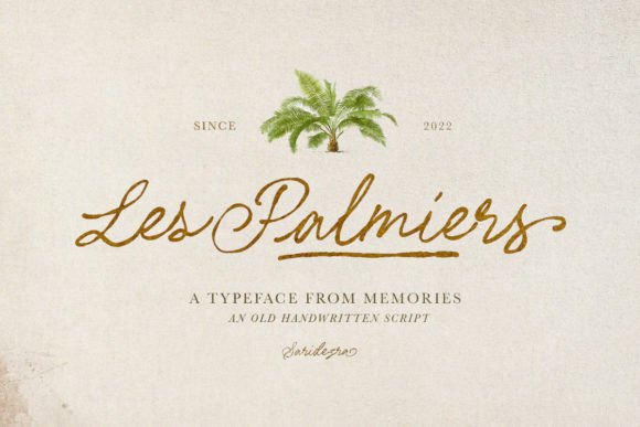 Les Palmiers: Elevate Your Visual Design with Vintage Script