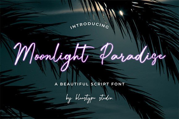Moonlight Paradise: A Handwritten Font for Romantic Design