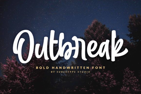 Outbreak: A Bold Script Font for Creative Designers